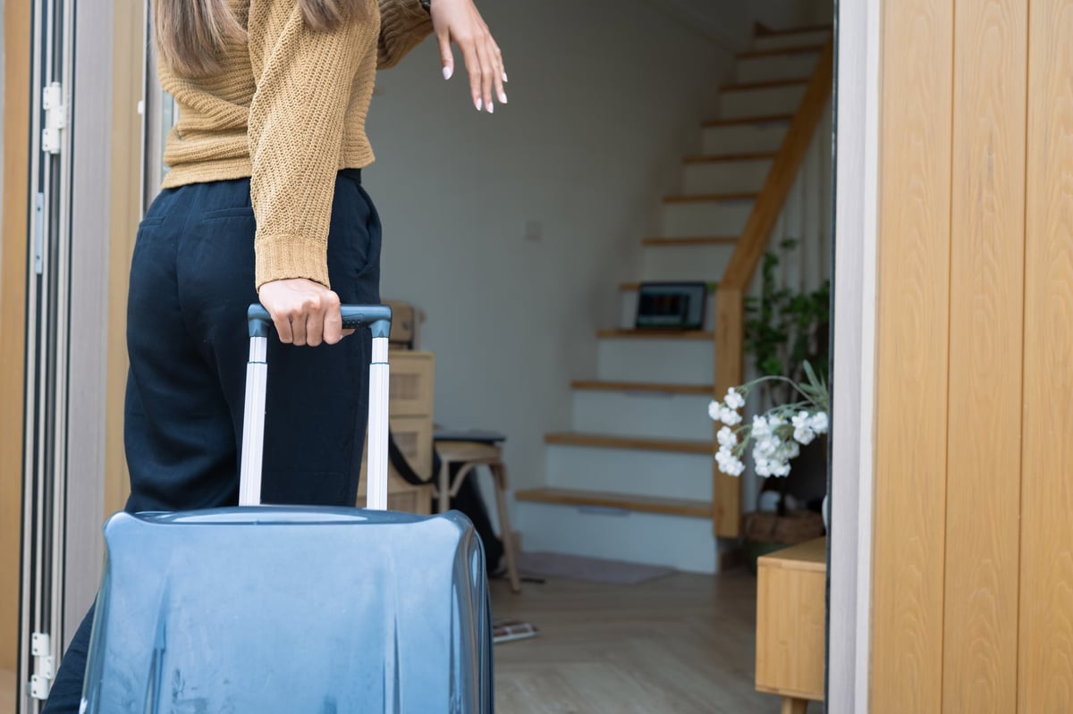 Woman starting fresh in new home